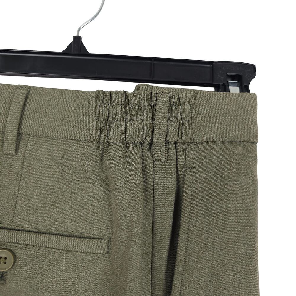Tommy Hilfiger Mens Relaxed Fit Dress Pants 32x30 Sage Green Pleated Stretch NWT - Picture 9 of 13